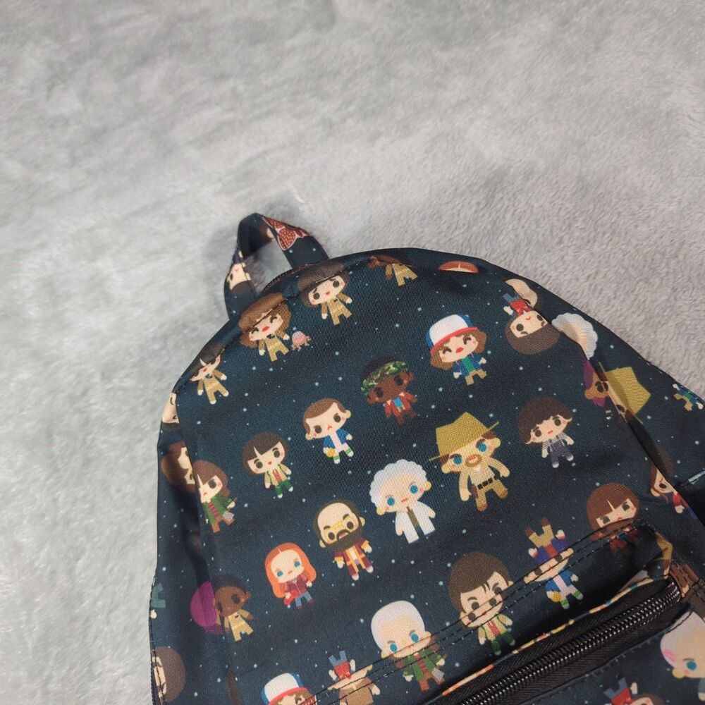 Stranger Things Mini Backpack Chibi Character All Over Print Netflix Black Red